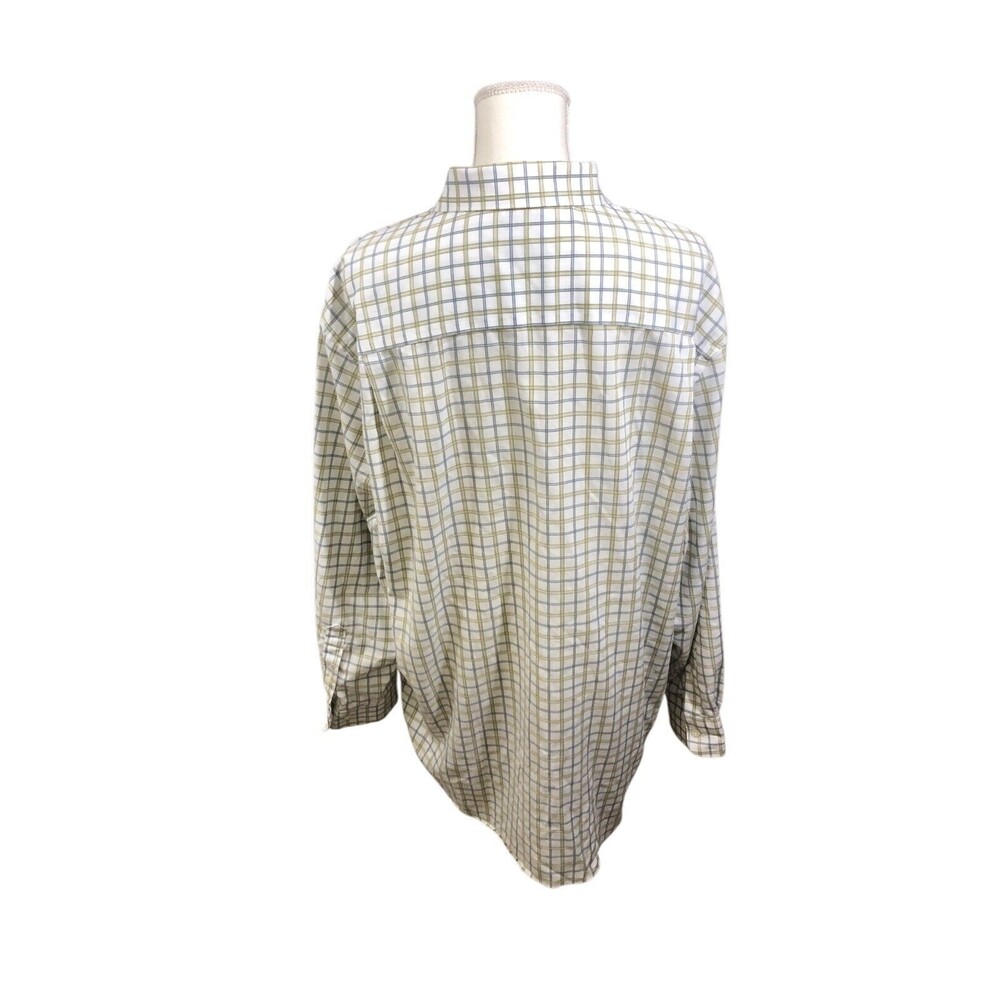 Madison Mens Shirt Button Down White And Blue XLarge Wrinkle Free - Picture 2 of 5